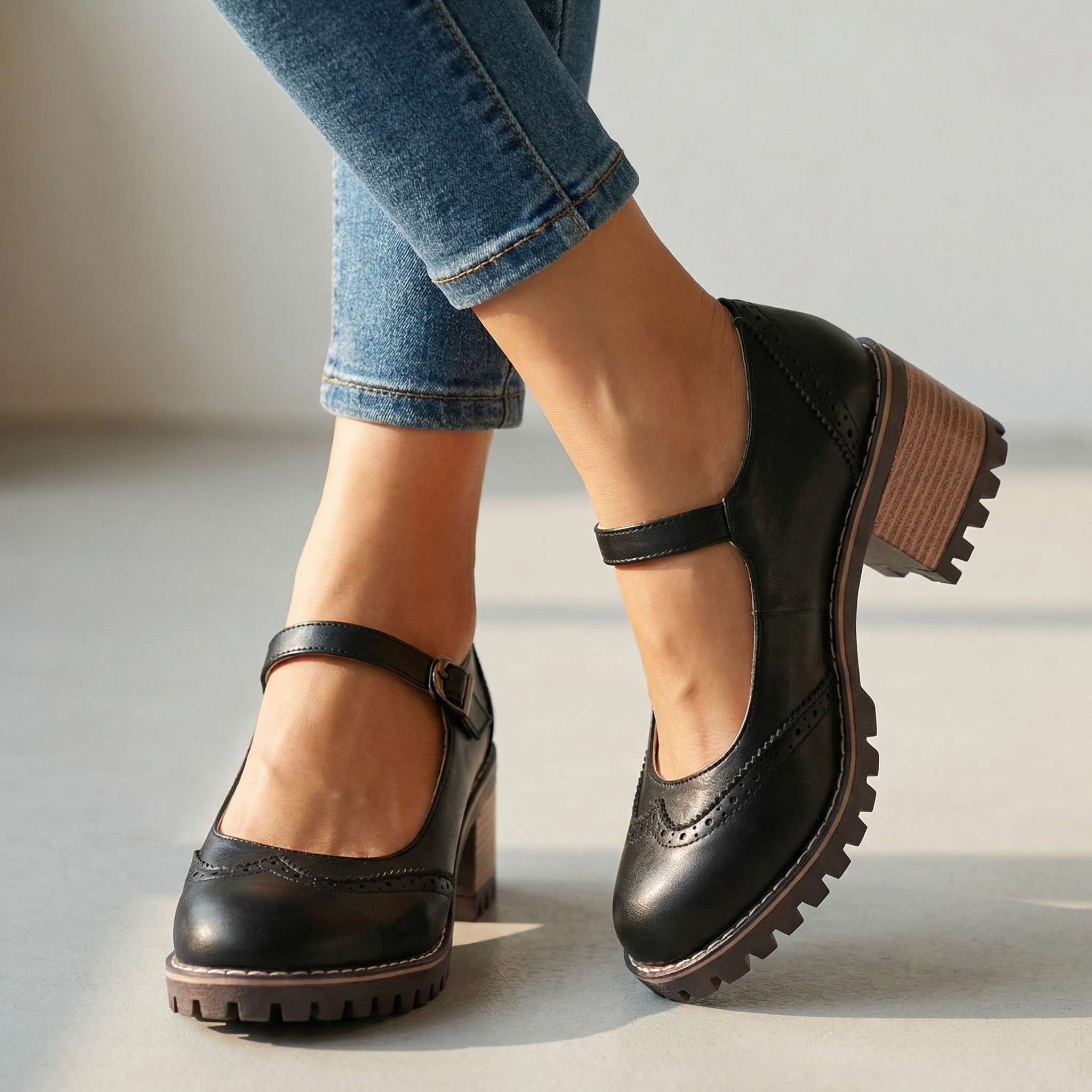 Daniela — Zapatos de salón vintage con correa
