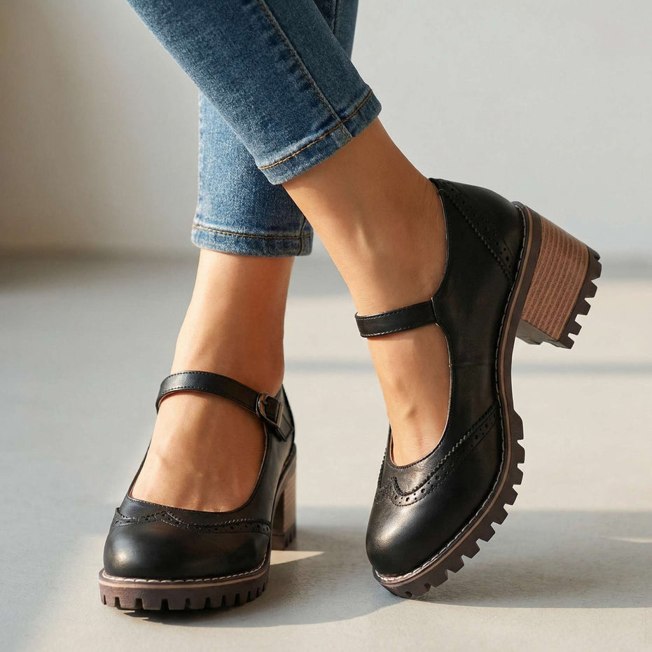 Daniela — Zapatos de salón vintage con correa
