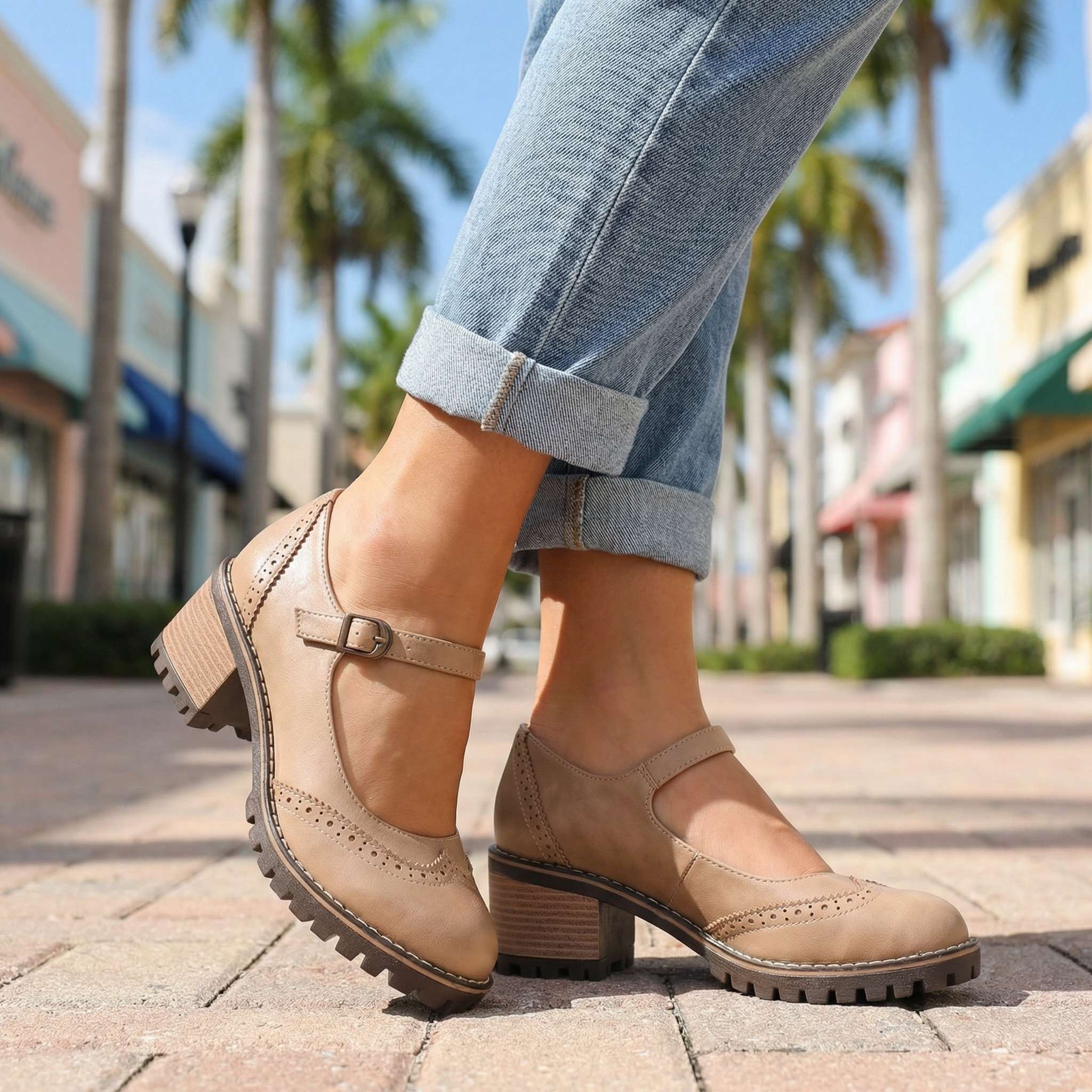 Daniela — Zapatos de salón vintage con correa