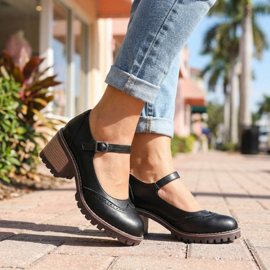 Daniela — Zapatos de salón vintage con correa