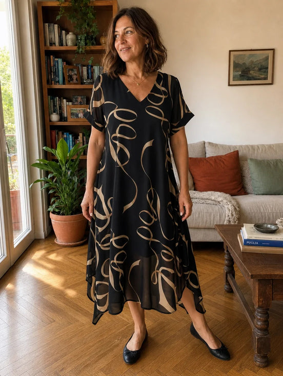 Eleonora | Vestido largo estampado