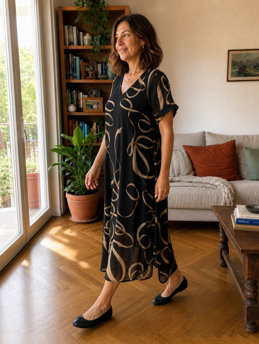 Eleonora | Vestido largo estampado
