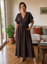 Laura | Vestido largo drapeado