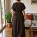 Laura | Vestido largo drapeado