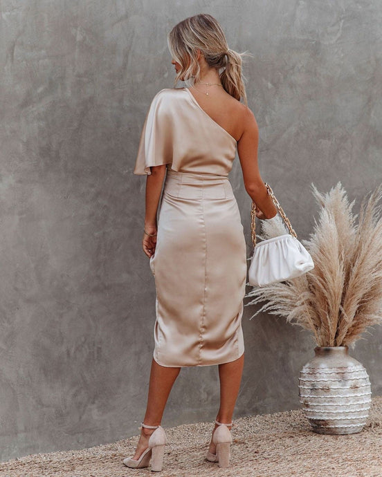 Tamara | Elegante vestido midi de satén