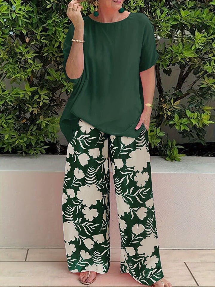 Andrea | Conjunto floral de dos piezas