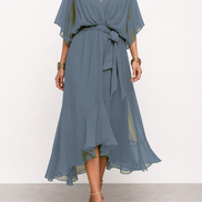Diana | Vestido de chifón con escote en V