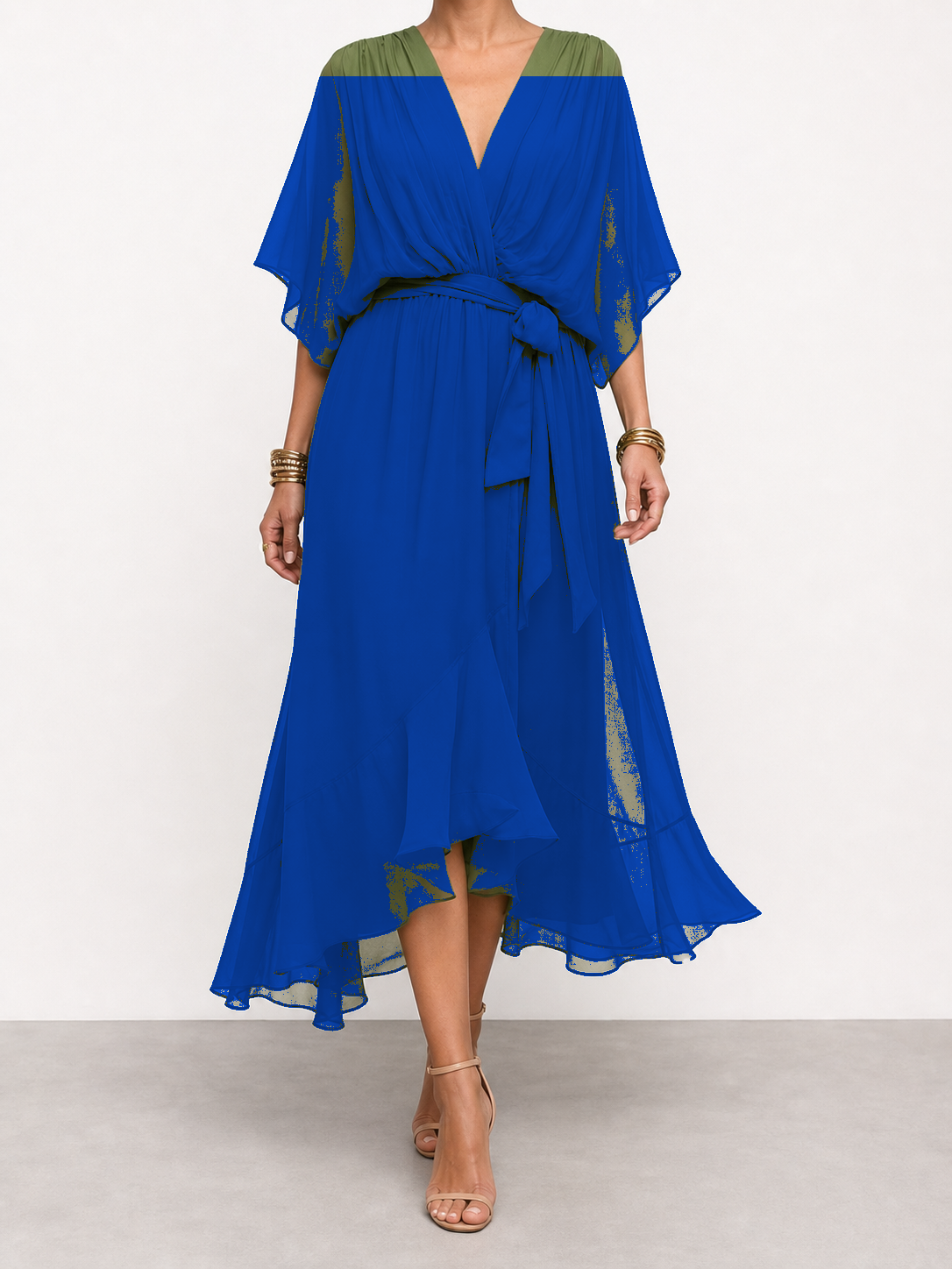 Diana | Vestido de chifón con escote en V