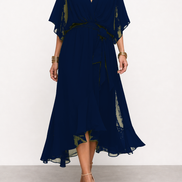 Diana | Vestido de chifón con escote en V