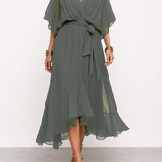 Diana | Vestido de chifón con escote en V