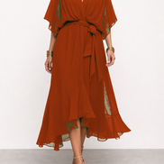 Diana | Vestido de chifón con escote en V